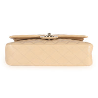 Chanel Beige Quilted Caviar Classic Medium Double Flap Bag