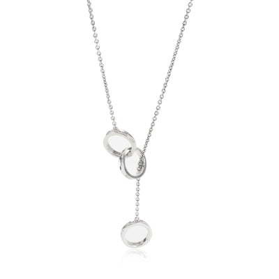 Tiffany & Co.1837 Triple Interlocking Circles Lariat Necklace in Sterling Silver