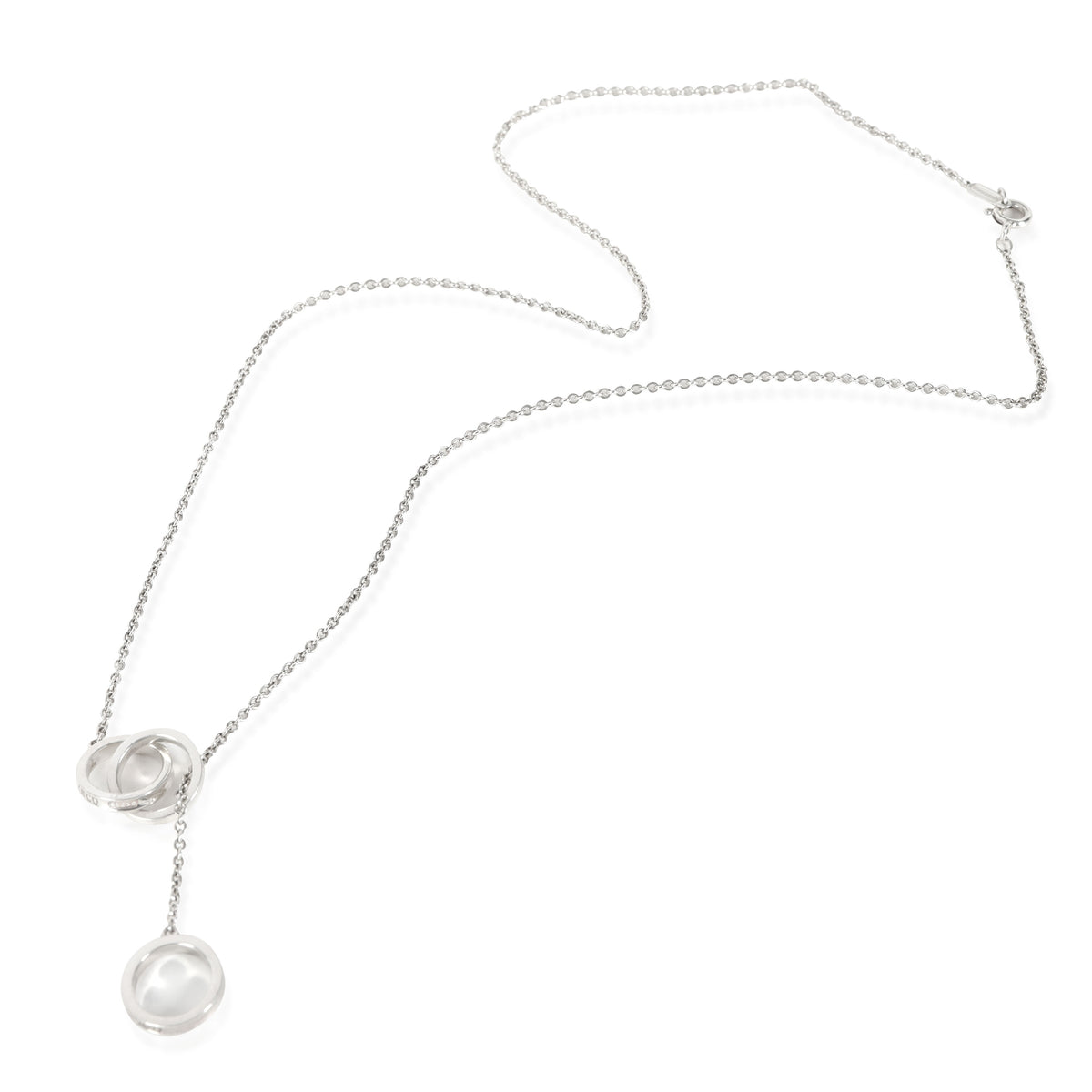 Tiffany & Co.1837 Triple Interlocking Circles Lariat Necklace in Sterling Silver