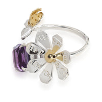 Return to Tiffany Love Bugs Amethyst Ring in 18K Yellow Gold & Sterling Silver