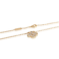 Van Cleef & Arpels Vintage Alhambra Diamond Necklace in 18K Yellow Gold 0.52 CTW