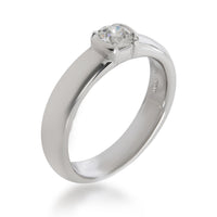 Tiffany & Co. Bezel Diamond Solitaire Ring in  Platinum 0.32 CTW