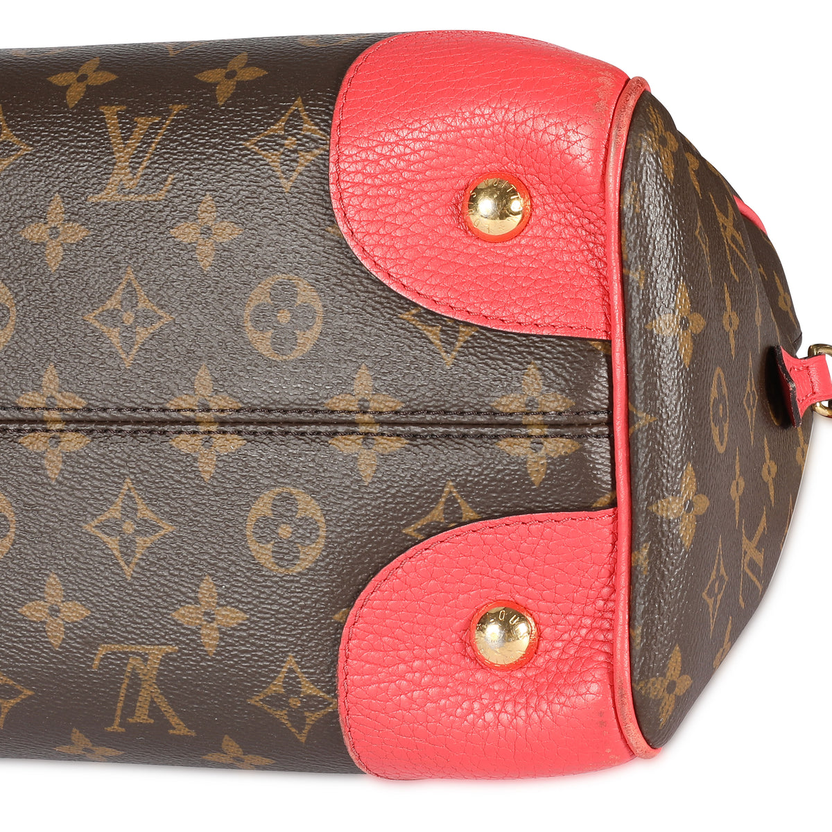 Louis Vuitton Poppy Leather & Monogram Canvas Retiro Satchel