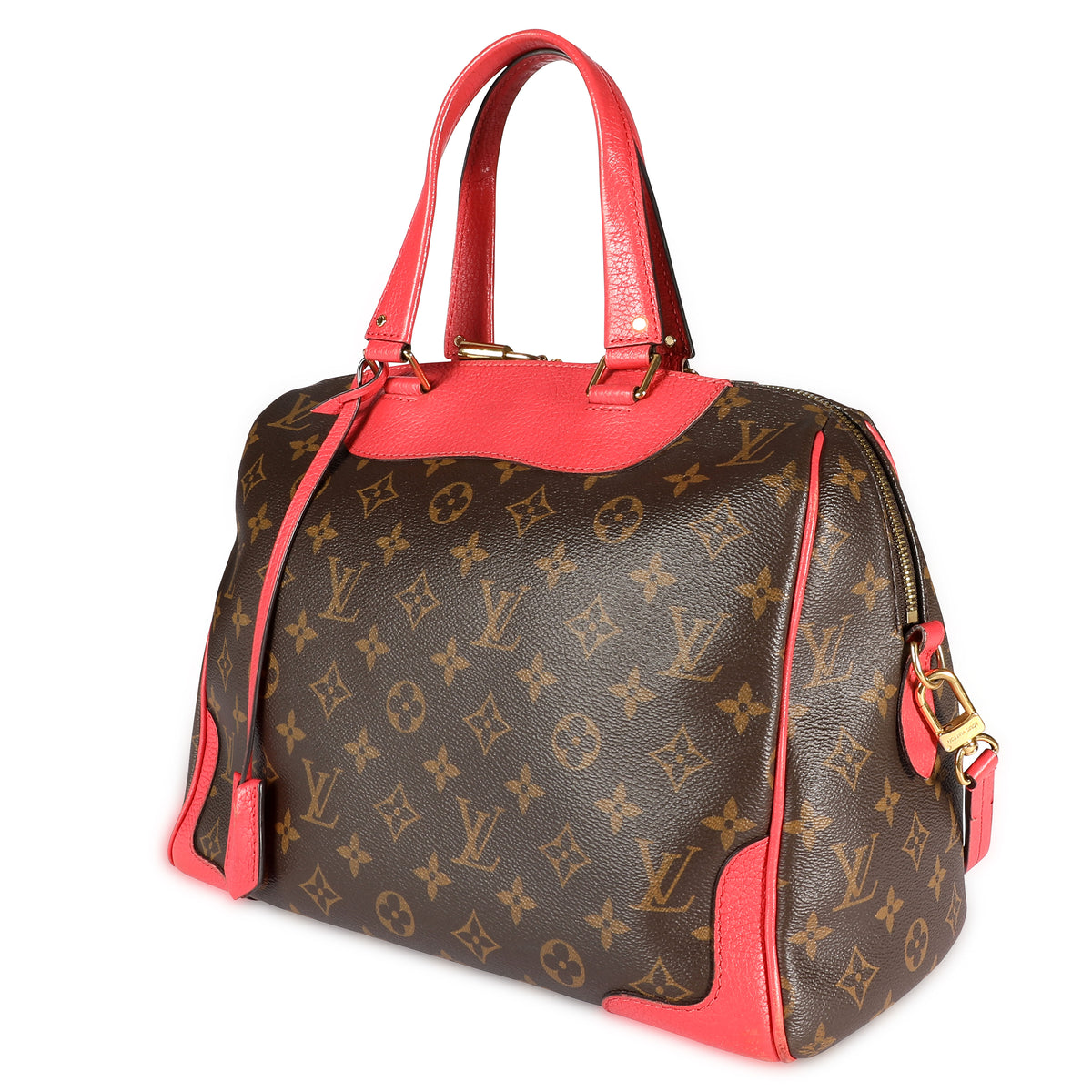 Louis Vuitton Poppy Leather & Monogram Canvas Retiro Satchel