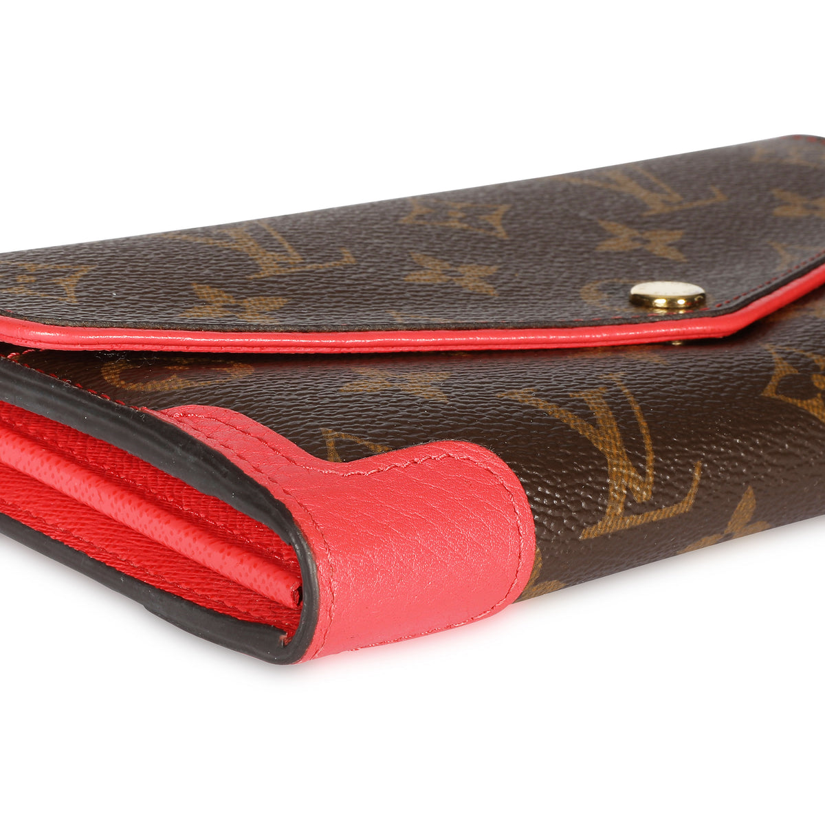 Louis Vuitton Sarah Wallet Monogram Poppy in Coated Canvas with