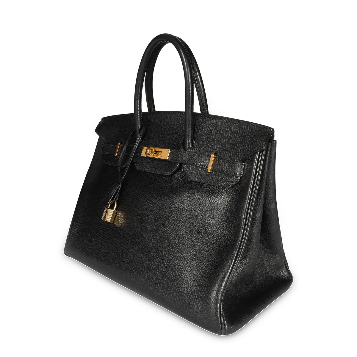 Hermes Birkin Black 35 Retourne Ardennes Pebbled GHW