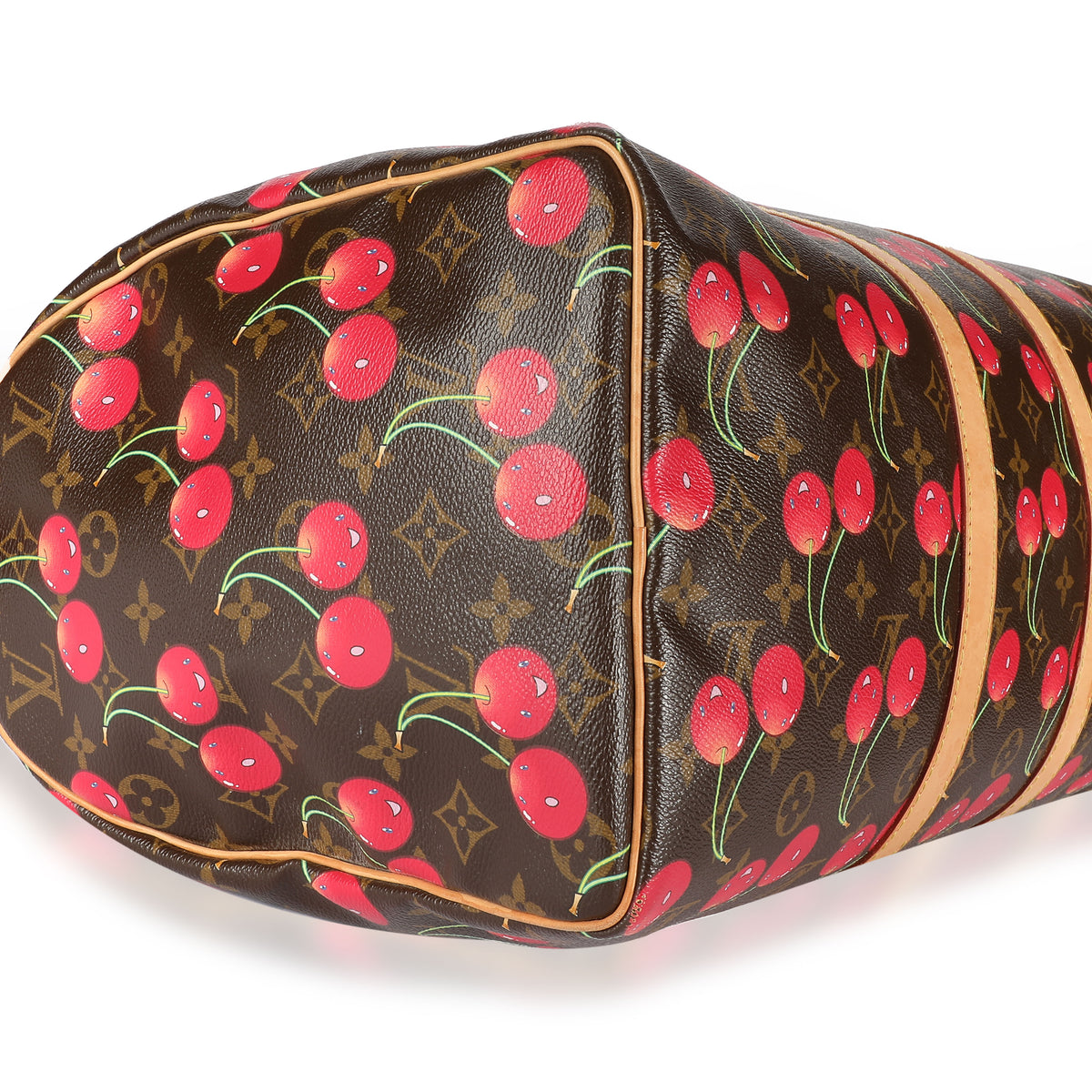 Pre-owned Louis Vuitton Murakami Cherry Keepall Duffle Bag 45 In