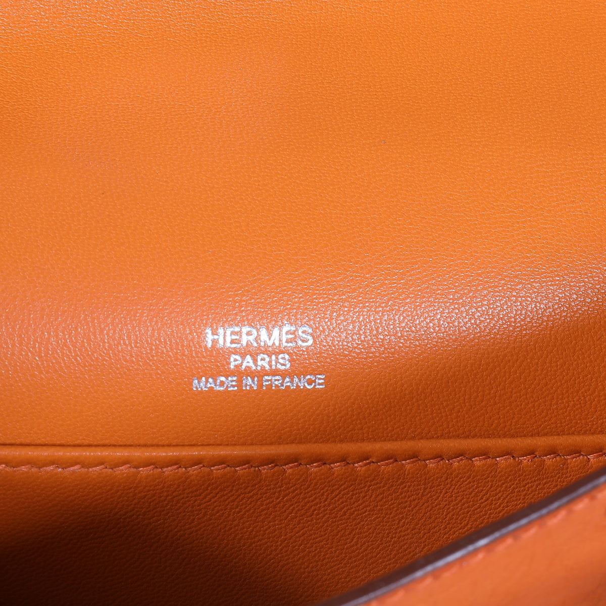 Hermes Tangerine Ostrich Kelly Pochette Bag with Gold Hardware. A
