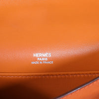 Hermès Tangerine Ostrich Kelly Pochette PHW