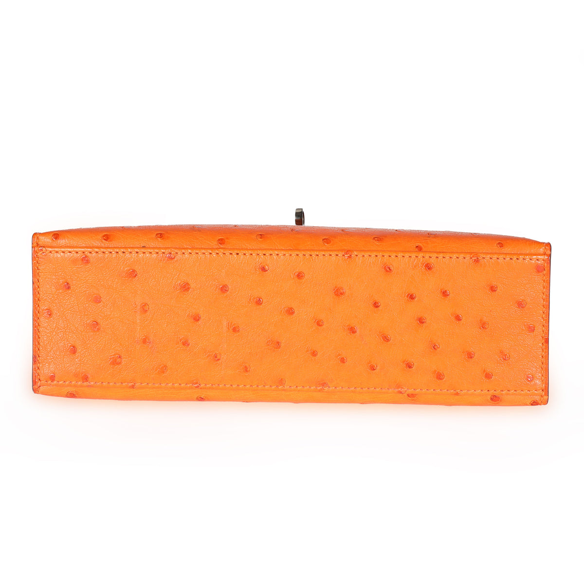 Hermès Tangerine Ostrich Kelly Pochette PHW