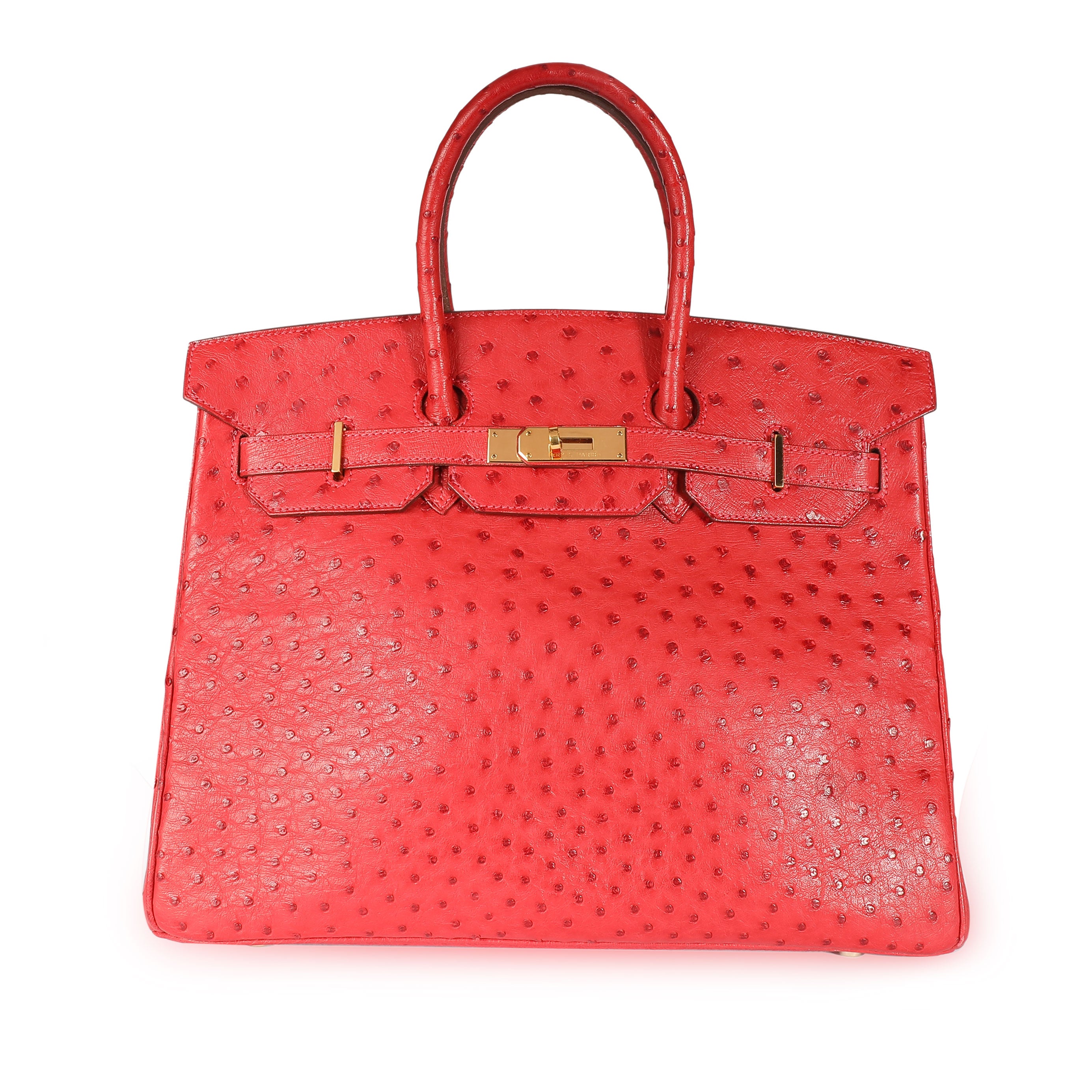 Hermès Rouge Vif Ostrich Birkin 35 GHW by WP Diamonds – myGemma