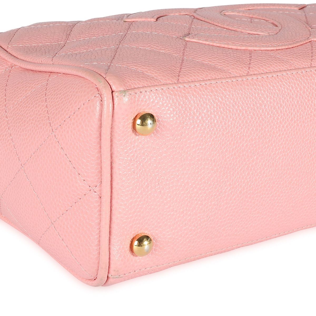 Chanel Pink Caviar Quilted Timeless Small Bowler Bag