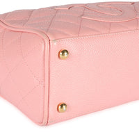 Chanel Pink Caviar Quilted Timeless Small Bowler Bag