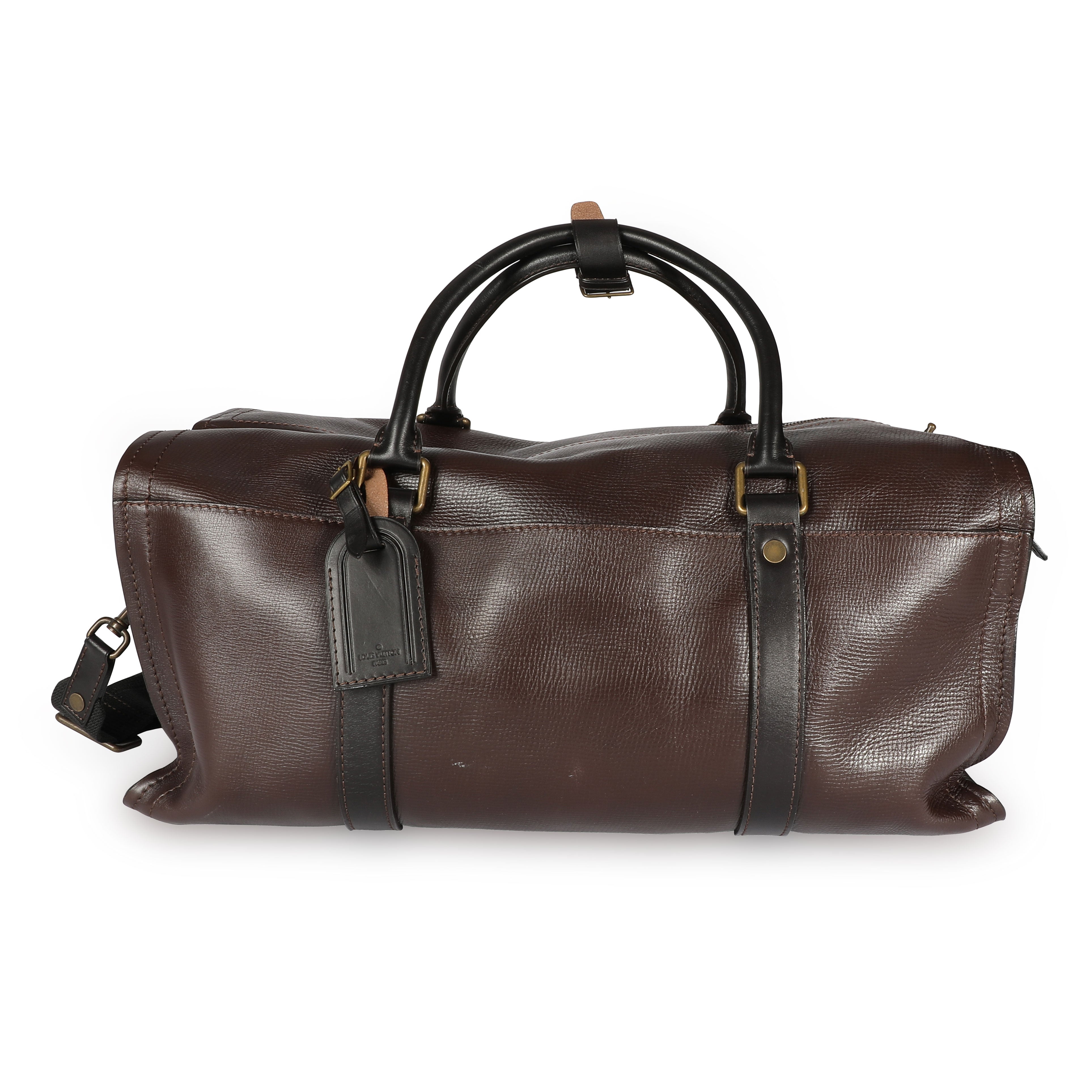 Duffle leather mini bag Louis Vuitton Brown in Leather - 29871216