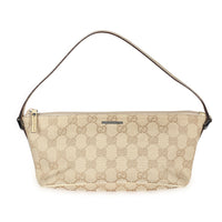 Gucci Beige GG Canvas & Leather Pochette