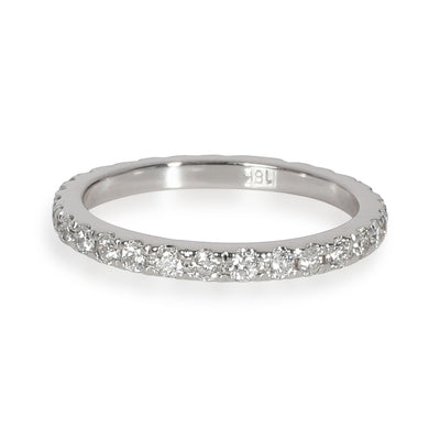 Round Cut Diamond Eternity Band in 18K White Gold 0.45 CTW