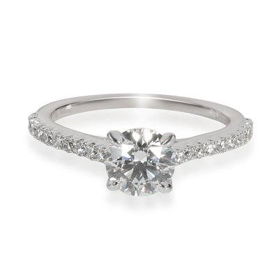 Ritani Diamond Engagement Ring in 14K White Gold AGS Certified F VS1 1 CTW
