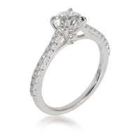 Ritani Diamond Engagement Ring in 14K White Gold AGS Certified F VS1 1 CTW