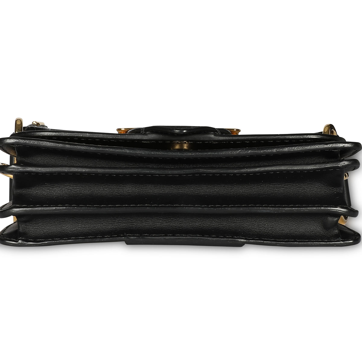 Burberry Gold Metallic Leather & Black Suede Madison Convertible Bag