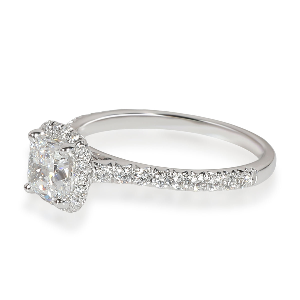James Allen Halo Diamond Engagement Ring in 14K White Gold GIA F IF 1.23 CTW