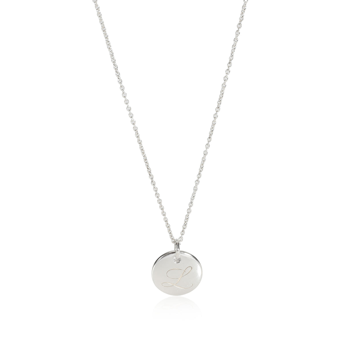 Tiffany Notes Initial 'L' Necklace in Sterling Silver by WP