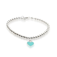 Return to Tiffany Mini Blue Heart Tag Bracelet in Sterling Silver