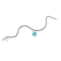 Return to Tiffany Mini Blue Heart Tag Bracelet in Sterling Silver