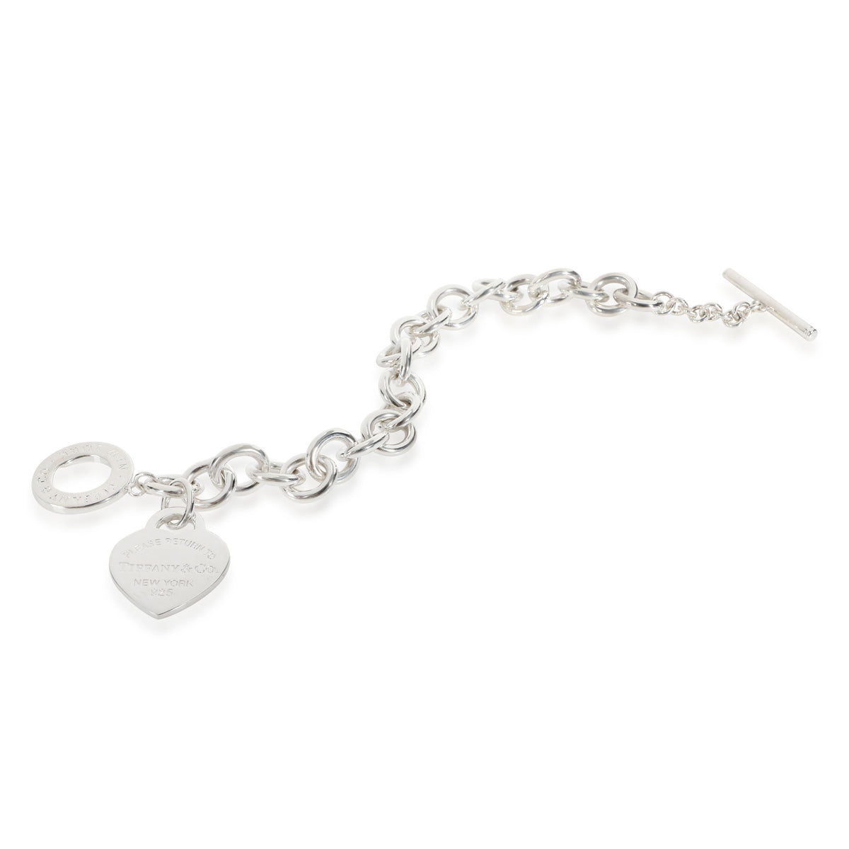 Return to Tiffany Heart Tag Doggle Bracelet in  Sterling Silver