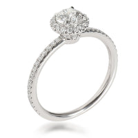 Harry Winston Halo Diamond Engagement Ring in  Platinum F VS1 0.85 CTW
