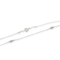 Tiffany & Co. Elsa Peretti Diamond by Yard Necklace in  Sterling Silver 0.09 CTW