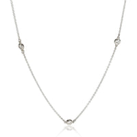 Tiffany & Co. Elsa Peretti Diamond by Yard Necklace in  Sterling Silver 0.09 CTW
