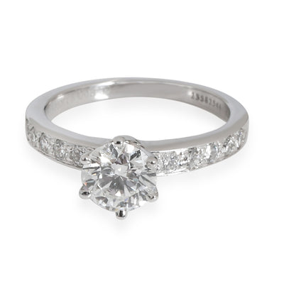 Tiffany & Co. Diamond Engagement Ring in  Platinum F VS2 1.19 CTW