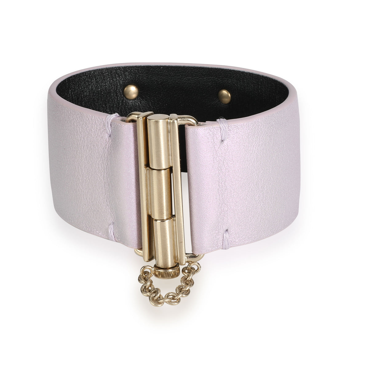 Chanel CC Pink Leather Cuff