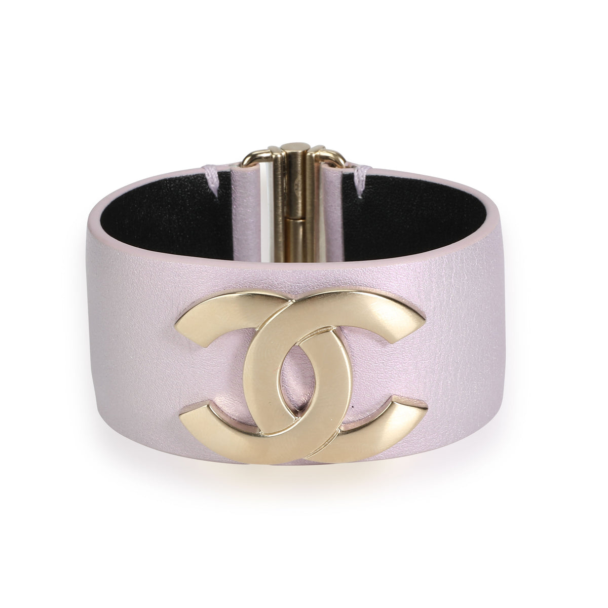 Chanel CC Pink Leather Cuff