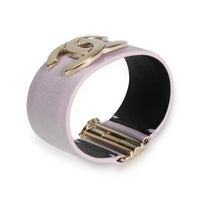 Chanel CC Pink Leather Cuff