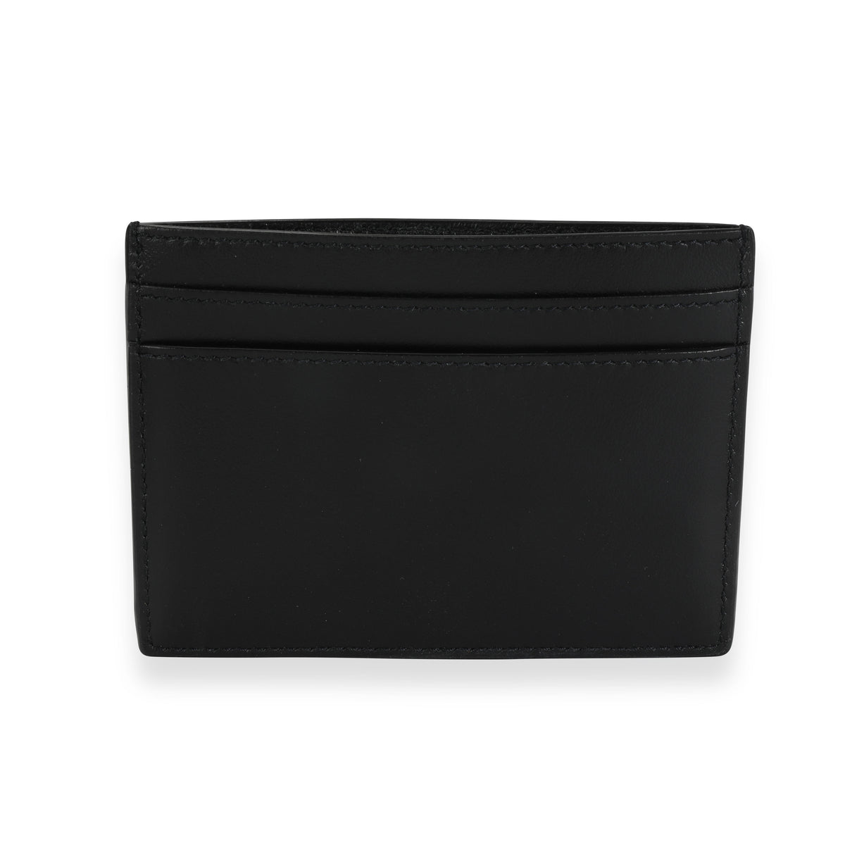 Saint Laurent Black Leather Studded Card Case