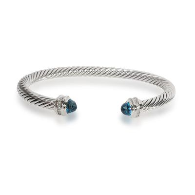 David Yurman Cable Diamond Bracelet in  Sterling Silver 0.30 CTW