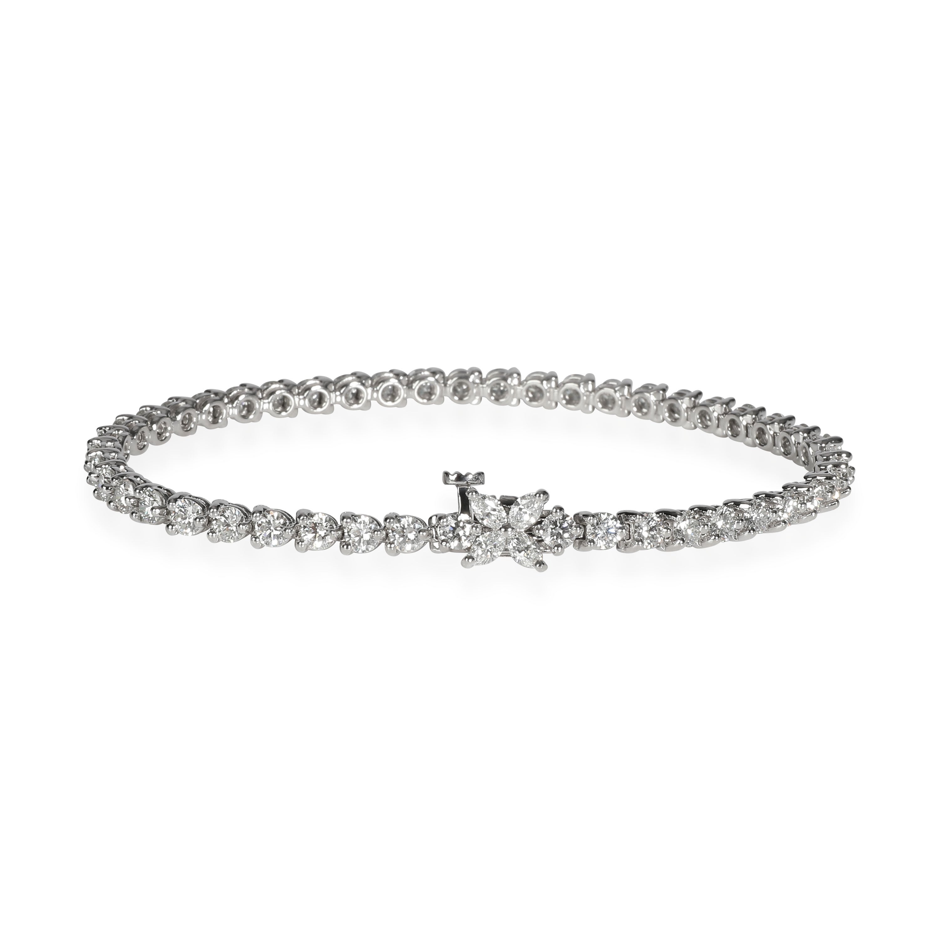 4.49 Ct Tiffany & Co. Victoria Platinum Diamond Tennis Bracelet