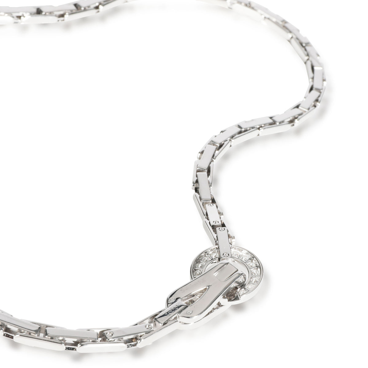 Cartier Agrafe Diamond Necklace in 18K White Gold 1.10 CTW