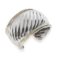 David Yurman Cable Cuff in 18K Yellow Gold/Sterling Silver