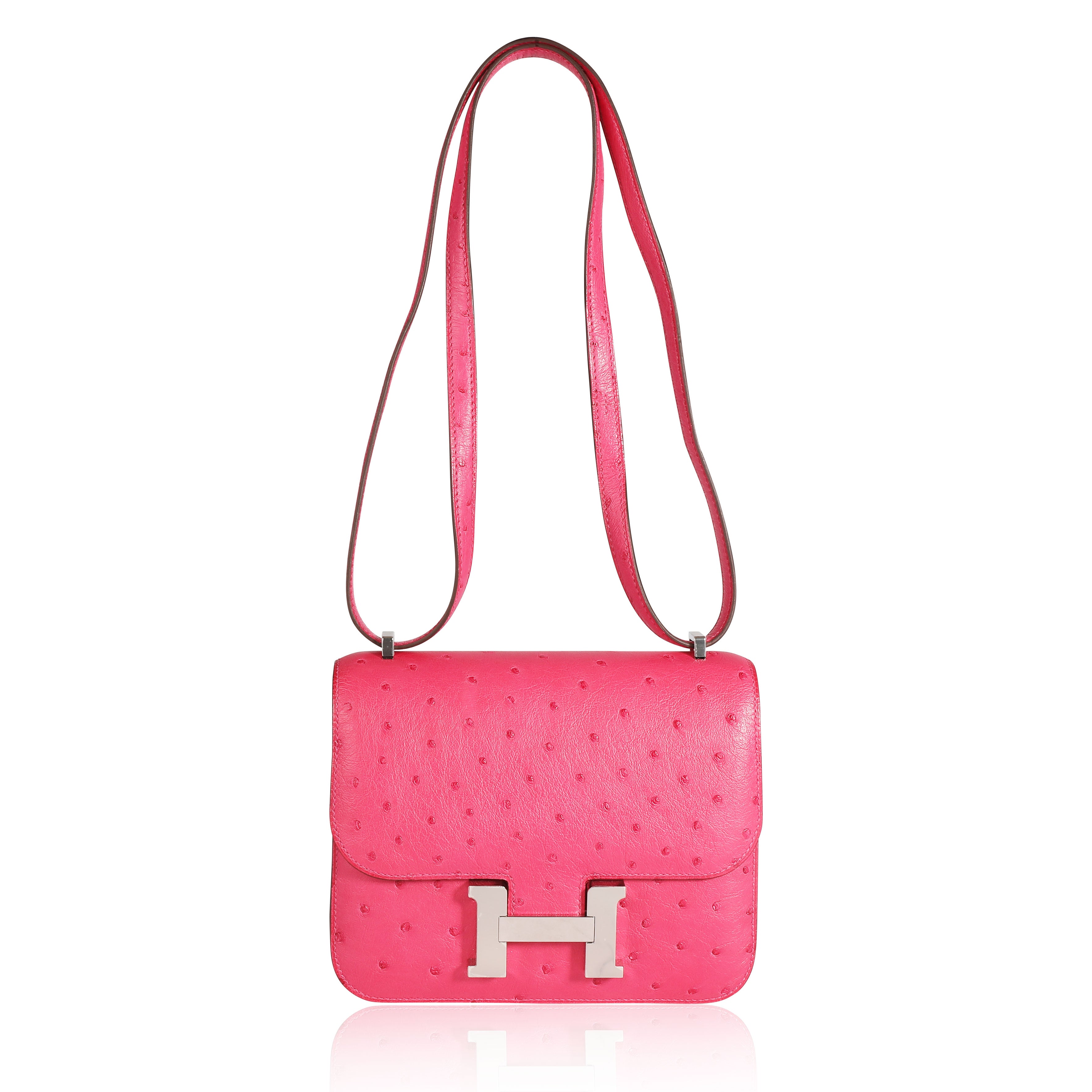 Hermes Constance Bag Ostrich 18 Pink