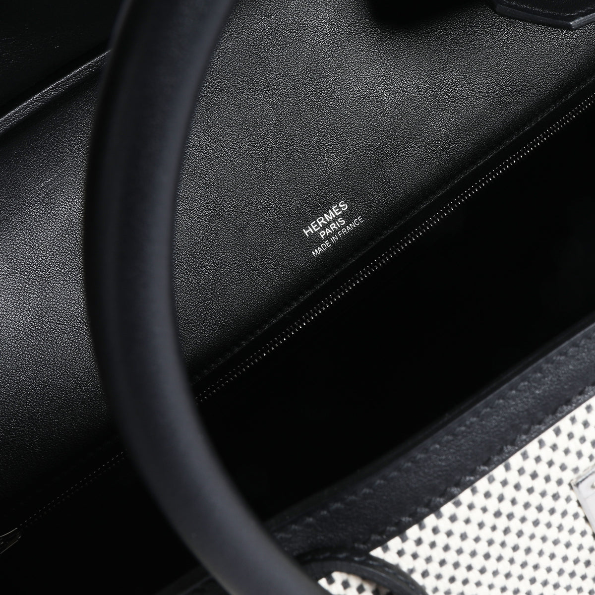 Hermès Black Swift Leather & Ecru Toile Birkin 40 PHW