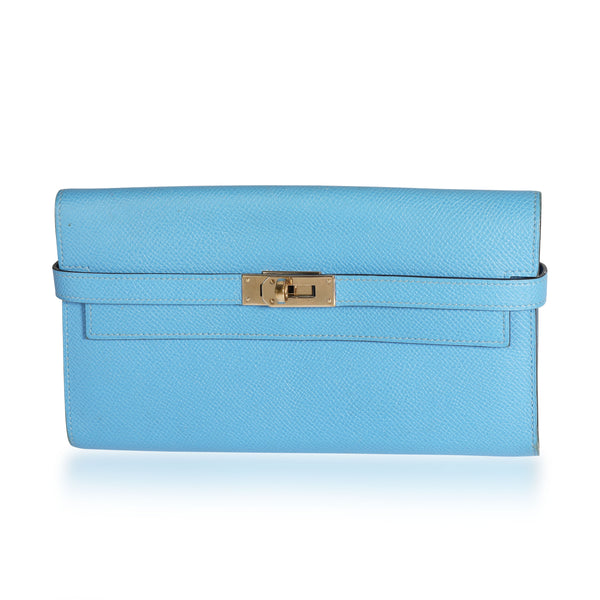 Hermès Blue Paradise Epsom Leather Kelly Wallet GHW – myGemma, DE