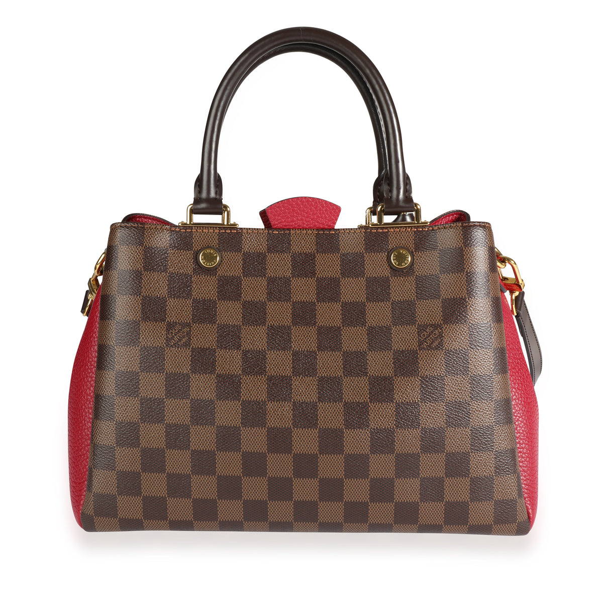 Louis Vuitton Damier Ebene & Bordeaux Taurillon Leather Brittany Bag