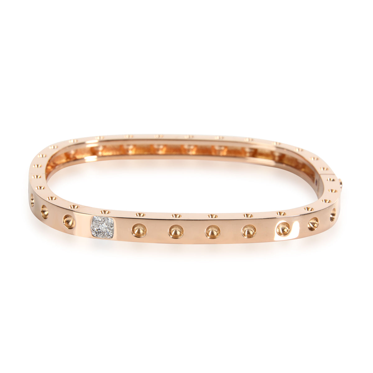 Roberto Coin Pois Moi Diamond Bangle in 18K Rose Gold 0.07 CTW