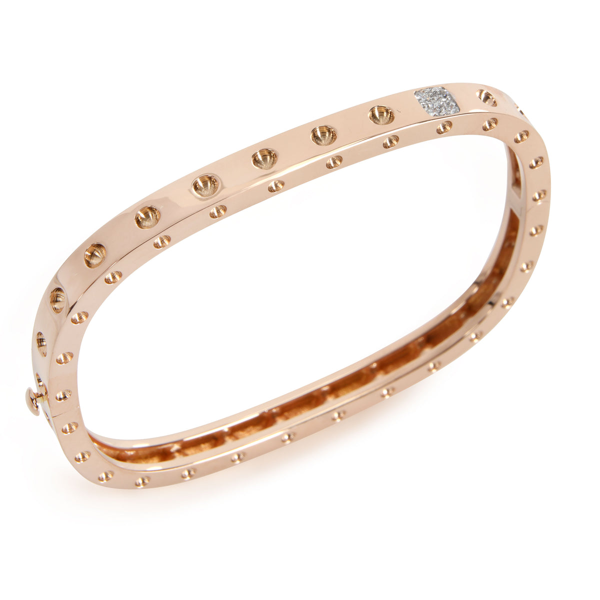 Roberto Coin Pois Moi Diamond Bangle in 18K Rose Gold 0.07 CTW