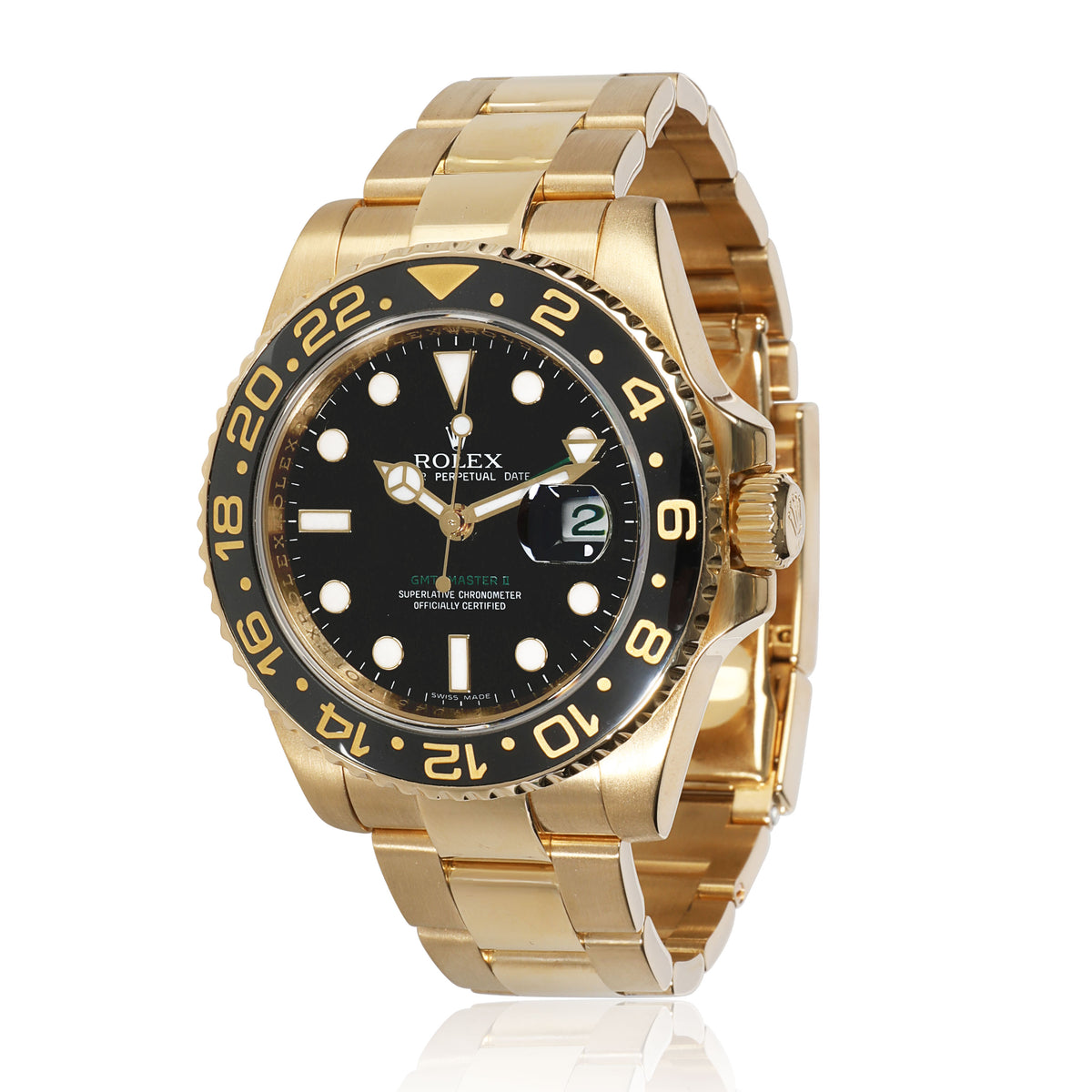 Rolex GMT Master II 116718 Mens Watch in 18kt Yellow Gold