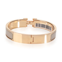 Hermès Clic H Gold Plated Taupe Bracelet