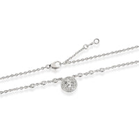 Halo Diamond Necklace in 18K White Gold 0.67 CTW