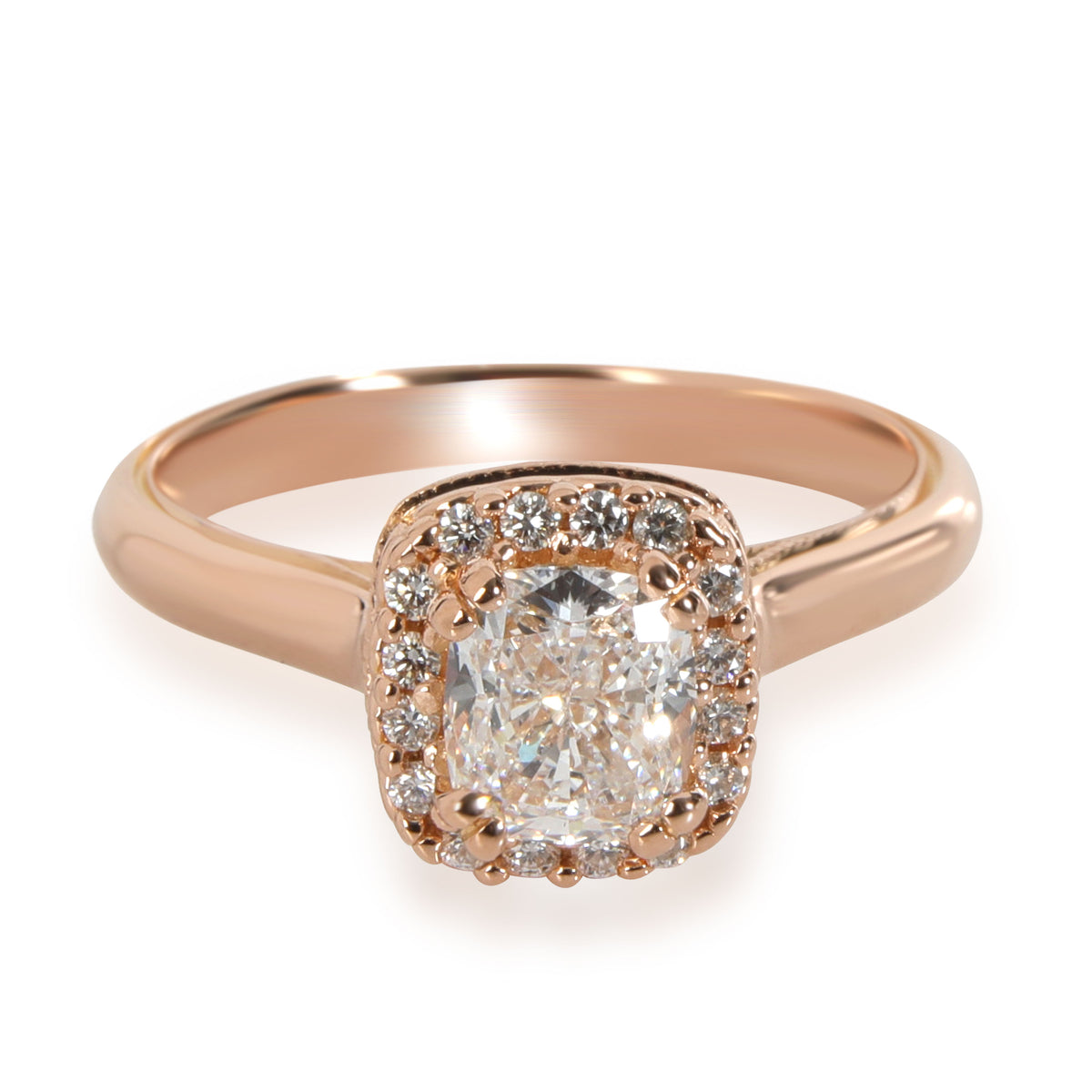 Verragio Halo Diamond Engagement Ring in 20K Rose Gold GIA E IF1.45 CTW